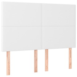 vidaXL Kopfteile 4 Stk. Weiß 72x5x78/88 cm Kunstleder