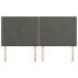 vidaXL Kopfteile 4 Stk. Dunkelgrau 90x5x78/88 cm Samt vidaXL Kopfteile 4 Stk. Dunkelgrau 90x5x78/88 cm Samt