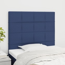 vidaXL Kopfteile 2 Stk. Blau 100x5x78/88 cm Stoff