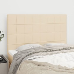 vidaXL Kopfteile 4 Stk. Creme 72x5x78/88 cm Stoff