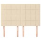 vidaXL Kopfteile 4 Stk. Creme 72x5x78/88 cm Stoff