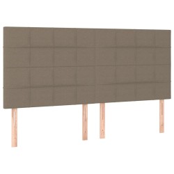 vidaXL Kopfteile 4 Stk. Taupe 80x5x78/88 cm Stoff