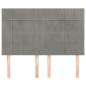 vidaXL Kopfteile 4 Stk. Hellgrau 72x5x78/88 cm Samt