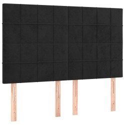 vidaXL Kopfteile 4 Stk. Schwarz 72x5x78/88 cm Samt