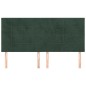 vidaXL Kopfteile 4 Stk. Dunkelgrün 80x5x78/88 cm Samt vidaXL Kopfteile 4 Stk. Dunkelgrün 80x5x78/88 cm Samt
