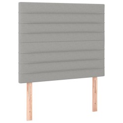 vidaXL Kopfteile 2 Stk. Hellgrau 80x5x78/88 cm Stoff