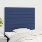 vidaXL Kopfteile 2 Stk. Blau 80x5x78/88 cm Stoff