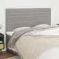 vidaXL Kopfteile 4 Stk. Hellgrau 90x5x78/88 cm Stoff vidaXL Kopfteile 4 Stk. Hellgrau 90x5x78/88 cm Stoff