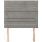 vidaXL Kopfteile 2 Stk. Hellgrau 90x5x78/88 cm Samt
