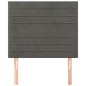 vidaXL Kopfteile 2 Stk. Dunkelgrau 100x5x78/88 cm Samt