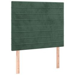 vidaXL Kopfteile 2 Stk. Dunkelgrün 100x5x78/88 cm Samt