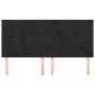 vidaXL Kopfteile 4 Stk. Schwarz 90x5x78/88 cm Samt