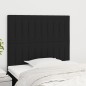 vidaXL Kopfteile 2 Stk. Schwarz 100x5x78/88 cm Stoff