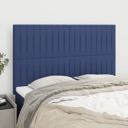 vidaXL Kopfteile 4 Stk. Blau 72x5x78/88 cm Stoff