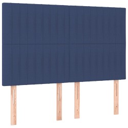 vidaXL Kopfteile 4 Stk. Blau 72x5x78/88 cm Stoff