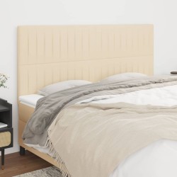 vidaXL Kopfteile 4 Stk. Creme 80x5x78/88 cm Stoff