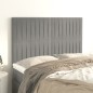 vidaXL Kopfteile 4 Stk. Hellgrau 72x5x78/88 cm Samt vidaXL Kopfteile 4 Stk. Hellgrau 72x5x78/88 cm Samt