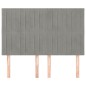 vidaXL Kopfteile 4 Stk. Hellgrau 72x5x78/88 cm Samt vidaXL Kopfteile 4 Stk. Hellgrau 72x5x78/88 cm Samt