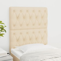 vidaXL Kopfteile 2 Stk. Creme 80x7x78/88 cm Stoff