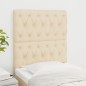 vidaXL Kopfteile 2 Stk. Creme 80x7x78/88 cm Stoff vidaXL Kopfteile 2 Stk. Creme 80x7x78/88 cm Stoff