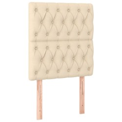 vidaXL Kopfteile 2 Stk. Creme 80x7x78/88 cm Stoff