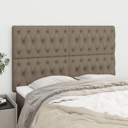 vidaXL Kopfteile 4 Stk. Taupe 72x7x78/88 cm Stoff
