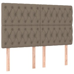 vidaXL Kopfteile 4 Stk. Taupe 72x7x78/88 cm Stoff