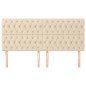 vidaXL Kopfteile 4 Stk. Creme 90x7x78/88 cm Stoff