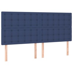 vidaXL Kopfteile 4 Stk. Blau 100x5x78/88 cm Stoff