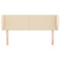 vidaXL Kopfteil mit Ohren Creme 147x23x78/88 cm Stoff