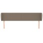 vidaXL Kopfteil mit Ohren Taupe 203x23x78/88 cm Stoff vidaXL Kopfteil mit Ohren Taupe 203x23x78/88 cm Stoff