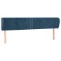 vidaXL Kopfteil mit Ohren Dunkelblau 183x23x78/88 cm Samt vidaXL Kopfteil mit Ohren Dunkelblau 183x23x78/88 cm Samt