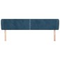 vidaXL Kopfteil mit Ohren Dunkelblau 183x23x78/88 cm Samt vidaXL Kopfteil mit Ohren Dunkelblau 183x23x78/88 cm Samt