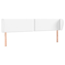 vidaXL Kopfteil mit Ohren Weiß 203x23x78/88 cm Kunstleder