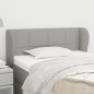 vidaXL Kopfteil mit Ohren Hellgrau 83x23x78/88 cm Stoff vidaXL Kopfteil mit Ohren Hellgrau 83x23x78/88 cm Stoff