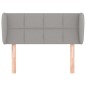 vidaXL Kopfteil mit Ohren Hellgrau 83x23x78/88 cm Stoff vidaXL Kopfteil mit Ohren Hellgrau 83x23x78/88 cm Stoff
