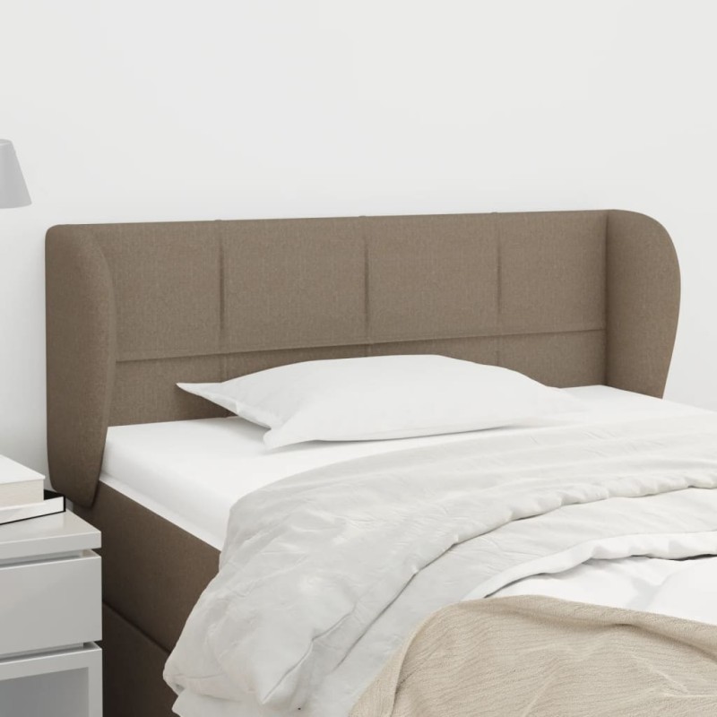 vidaXL Kopfteil mit Ohren Taupe 93x23x78/88 cm Stoff vidaXL Kopfteil mit Ohren Taupe 93x23x78/88 cm Stoff