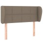 vidaXL Kopfteil mit Ohren Taupe 93x23x78/88 cm Stoff vidaXL Kopfteil mit Ohren Taupe 93x23x78/88 cm Stoff