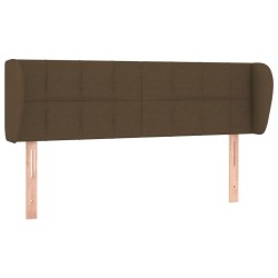 vidaXL Kopfteil mit Ohren Dunkelbraun 147x23x78/88 cm Stoff