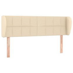vidaXL Kopfteil mit Ohren Creme 147x23x78/88 cm Stoff