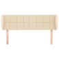 vidaXL Kopfteil mit Ohren Creme 147x23x78/88 cm Stoff vidaXL Kopfteil mit Ohren Creme 147x23x78/88 cm Stoff