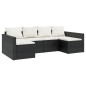 2-tlg. Garten-Lounge-Set mit Kissen Schwarz Poly Rattan 2-tlg. Garten-Lounge-Set mit Kissen Schwarz Poly Rattan