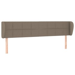 vidaXL Kopfteil mit Ohren Taupe 203x23x78/88 cm Stoff