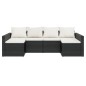 2-tlg. Garten-Lounge-Set mit Kissen Schwarz Poly Rattan 2-tlg. Garten-Lounge-Set mit Kissen Schwarz Poly Rattan