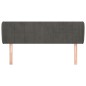 vidaXL Kopfteil mit Ohren Dunkelgrau 147x23x78/88 cm Samt