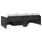 2-tlg. Garten-Lounge-Set mit Kissen Schwarz Poly Rattan 2-tlg. Garten-Lounge-Set mit Kissen Schwarz Poly Rattan