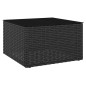 2-tlg. Garten-Lounge-Set mit Kissen Schwarz Poly Rattan 2-tlg. Garten-Lounge-Set mit Kissen Schwarz Poly Rattan