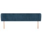 vidaXL Kopfteil mit Ohren Dunkelblau 183x23x78/88 cm Samt vidaXL Kopfteil mit Ohren Dunkelblau 183x23x78/88 cm Samt