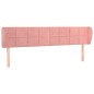 vidaXL Kopfteil mit Ohren Rosa 203x23x78/88 cm Samt vidaXL Kopfteil mit Ohren Rosa 203x23x78/88 cm Samt