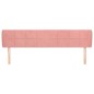 vidaXL Kopfteil mit Ohren Rosa 203x23x78/88 cm Samt vidaXL Kopfteil mit Ohren Rosa 203x23x78/88 cm Samt